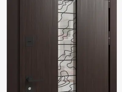 Entrance door Paradise Glass 3D model
