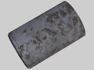 Concrete Pipe 1B Low-poly 3D model