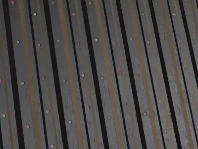 Dark Industrial Steel Container Straps PBR Seamless Texture