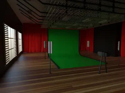 Professional Studio  Low-poly 3D model