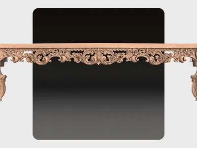 Carved tv table for CNC 03 3D model