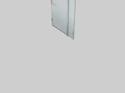 Frameless glass door model 3D model