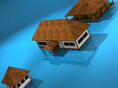 Resort buildings 3D model