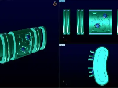 bracelet device with lights 3D print model