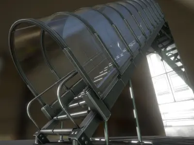 Futuristic Stairs Collection - 43 Components - Basic Version  Low-poly 3D model