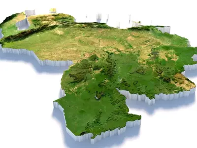 Venezuela Terrain country  3D model