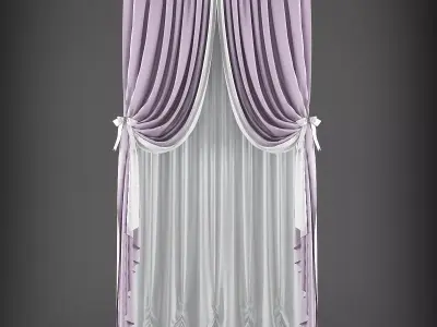 Curtain Low-poly 3D model 120