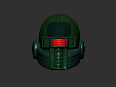 helmet high poly sculpt 3d printable ver 7 3D model 3D model