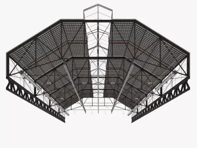 Ceiling Ventilation Pipes 18 3D model