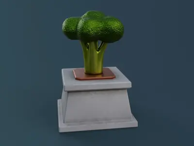 Broccoli Monument Low-poly 3D model