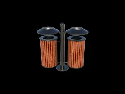 Outdoor Trash Bin 02 3D model