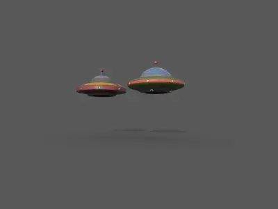 Ufos Ships Low-poly 3D model