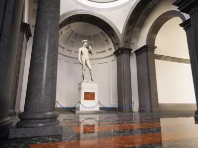 Michelangelo David Low-poly 3D model