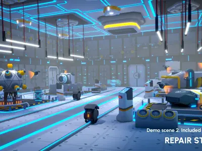 Sci-Fi Props Low-poly 3D model