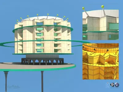 Futuristic Architecture Skyscraper 08 3D model