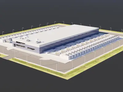 Data Center Building 3D model