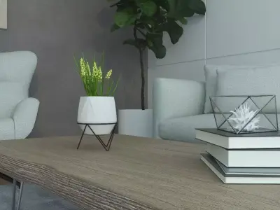 Simple Room Interior Design and Tutorial  Free 3D model