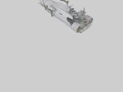 Robot version of a boat model Low-poly 3D model