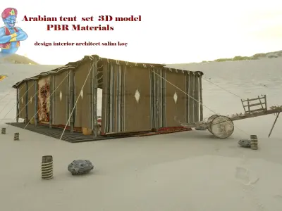Arabian Tent Set 3d model 3D model