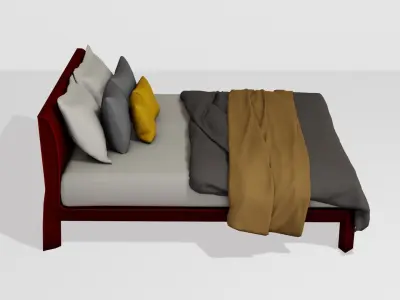 Noobist - Bed - cabighta Low-poly 3D model