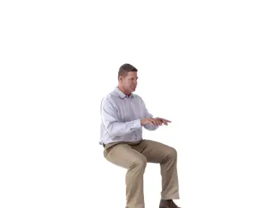Office Man Sitting Typing CMan0224-HD2-O02P02-S 3D model