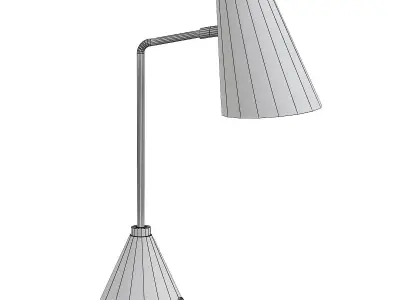 SYDNEY table lamp with shade and brass base 3D model