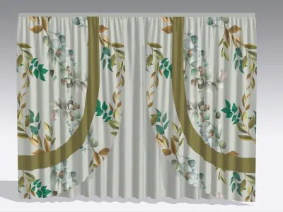 Curtain Low-poly 3D model 99