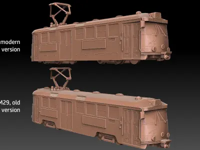 Swedish M29 Tram 3D print model