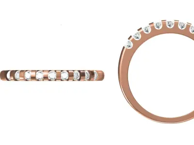 Light Weight Wedding Engagement Women Ring STL JCD Details 3D print model