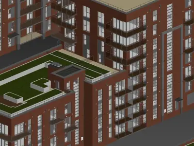 Apartment buildings 3D model
