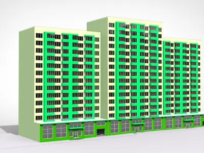 Residential complex 3D model