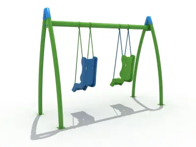 Kids Game Play Equipment 004 Disabled Swing 3D model