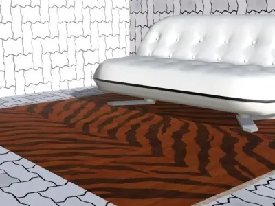 low poly carpet  models 180 types  Low-poly 3D model