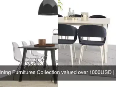 Monster Dining Furnitures Collection valued over 1000USD 3D Model Pack