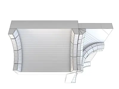 Dungeon Wall Corner Outside Top 3D model