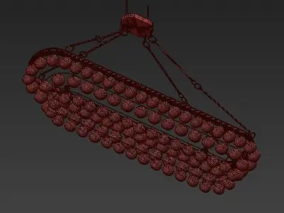 Balthazar Oval Ceiling Mount 3D model