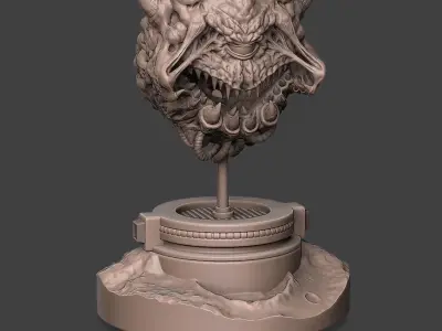 CacoDemon 3D Print model monster head 3D print model
