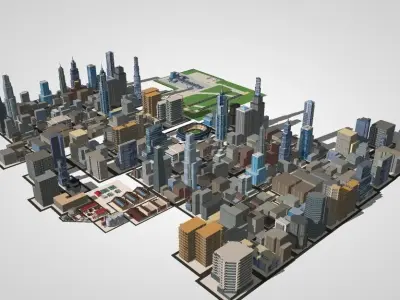 over 50 buliding city 3D model