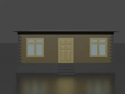 city house low-poly Low-poly 3D model