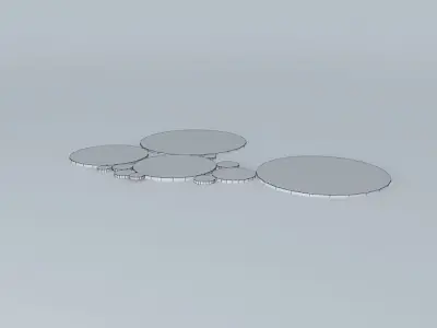 Plafon five bulbs 3D model