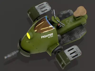Sci Fi Space Hover Scooter Low-poly 3D model