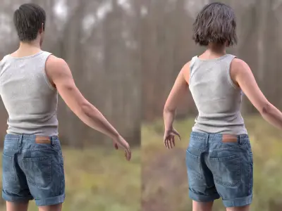  Man and Woman in Summer Outfit 1 