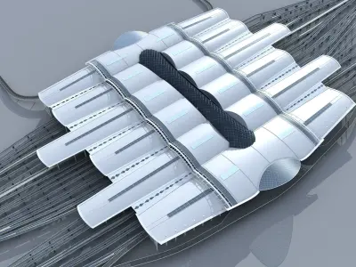 High-speed railway station 1  3D model