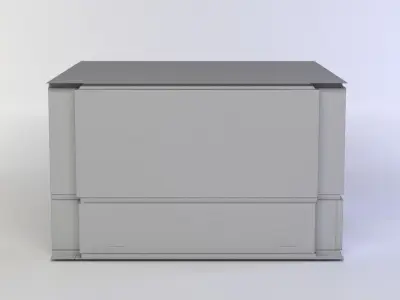 Corridor end Low-poly 3D model