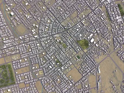 Ar Rass - City 3D Model Low-poly 3D model