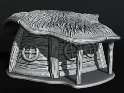 medieval house 3D print model