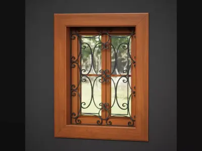 Wood Window 3 3D model