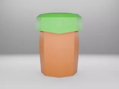 Low Poly Nature Terrain Border Low-poly 3D model