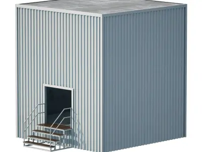 Metal booth - utility room 3D model