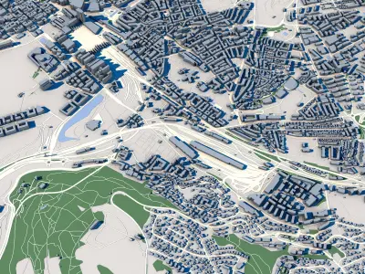 Cityscape Oslo Norway 3D model